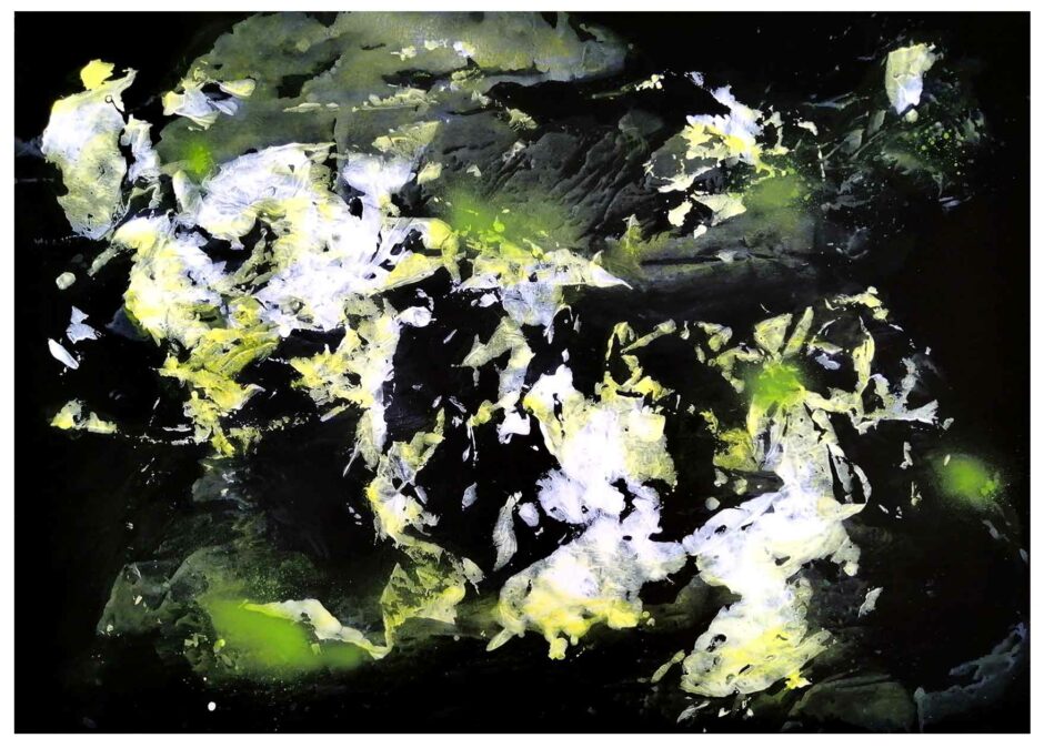 El claro del bosque 2, 50 cm x 70 cm, acrylic on paper, 2021.